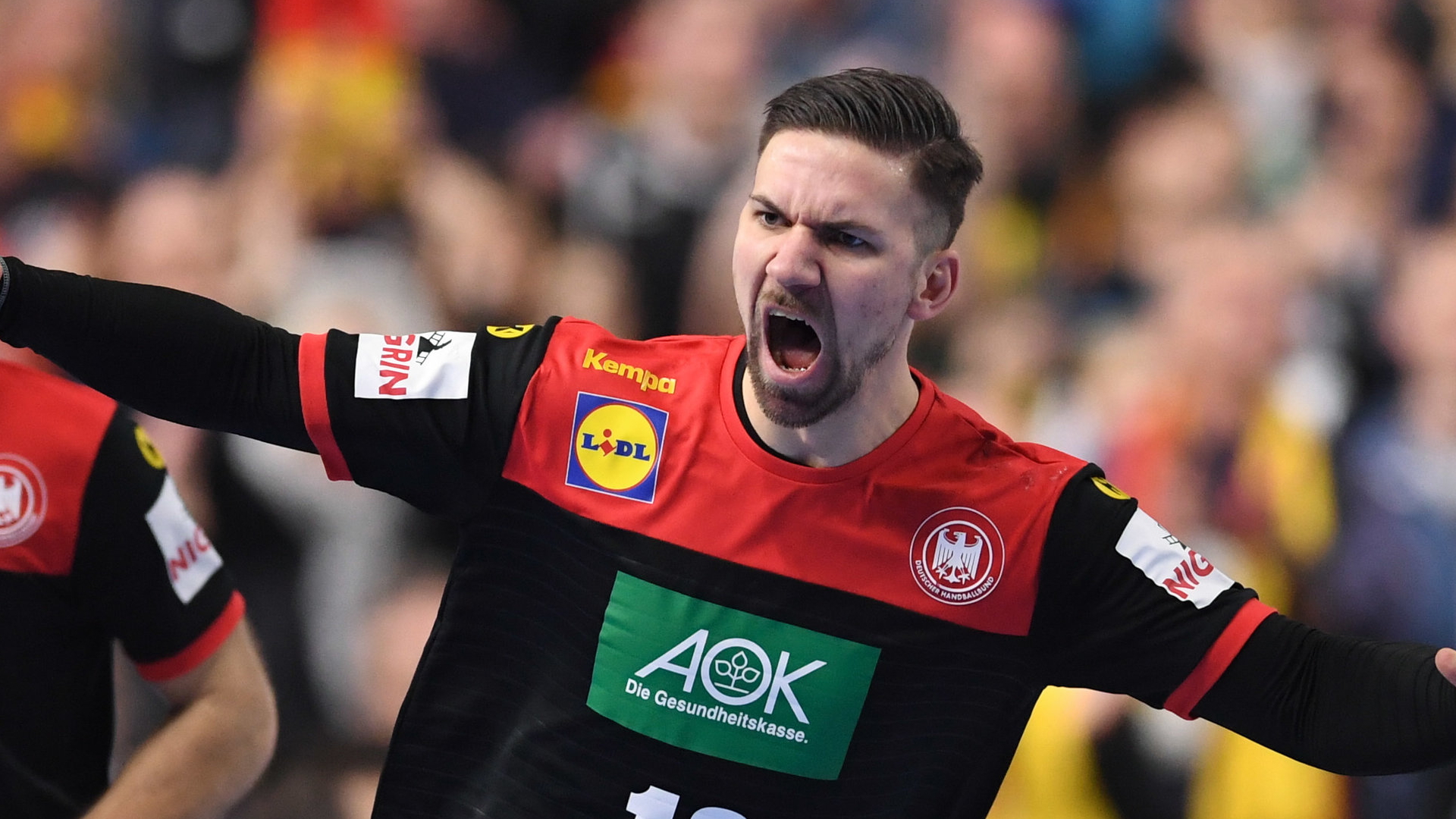 Der deutsche Handballer Wieder jubelt über einen Treffer | Bildquelle: dpa