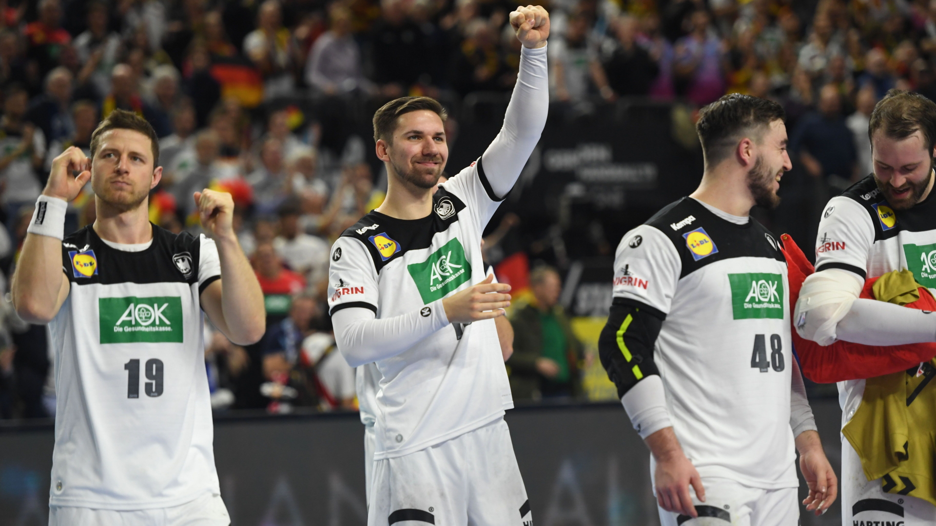 Spieler der deutschen Handball-Nationalmanschaft | Bildquelle: AFP