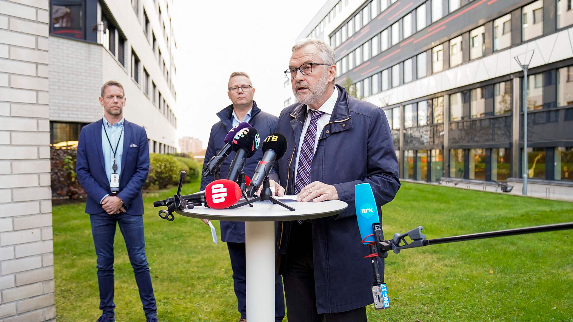 Hans Sverre Sjoevold bei einem Presse-Statement | AFP