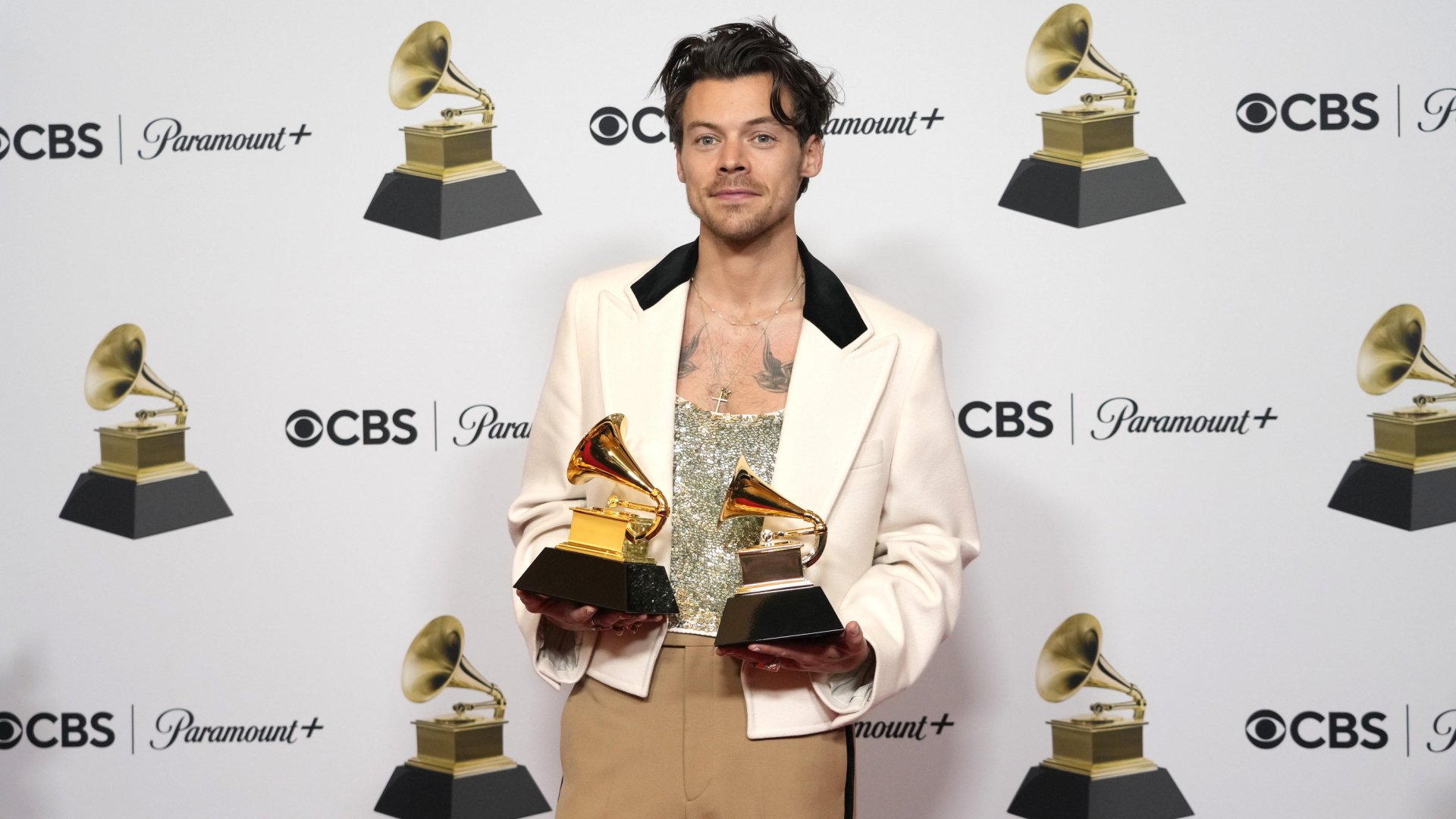 Der Musiker Harry Styles bei der Grammy-Verleihung. | AP