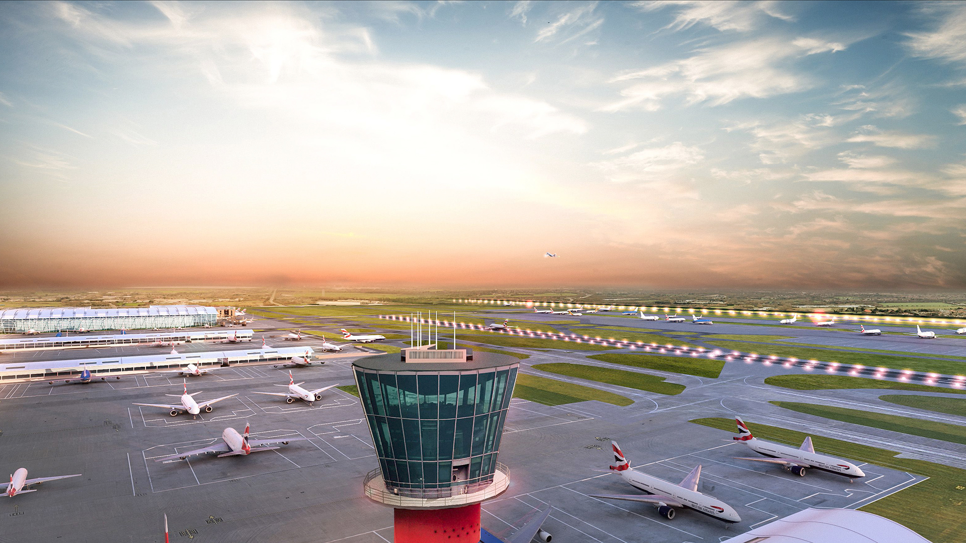 Flugzeuge stehen auf dem Flugfeld am Flughafen von Heathrow | AFP