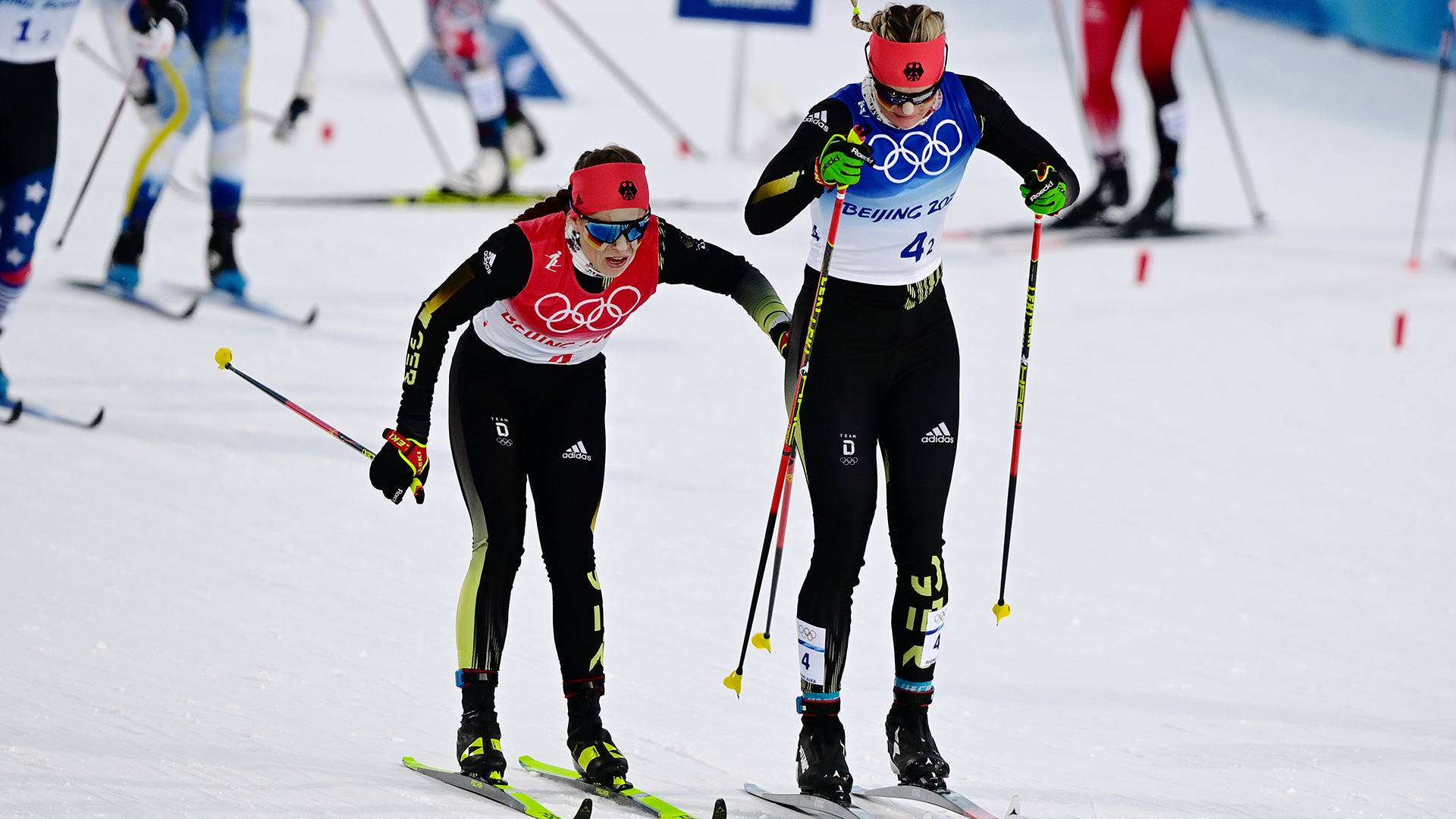 Katharina Hennig und Victoria Carl bei den Olympischen Winterspielen in Peking | EPA
