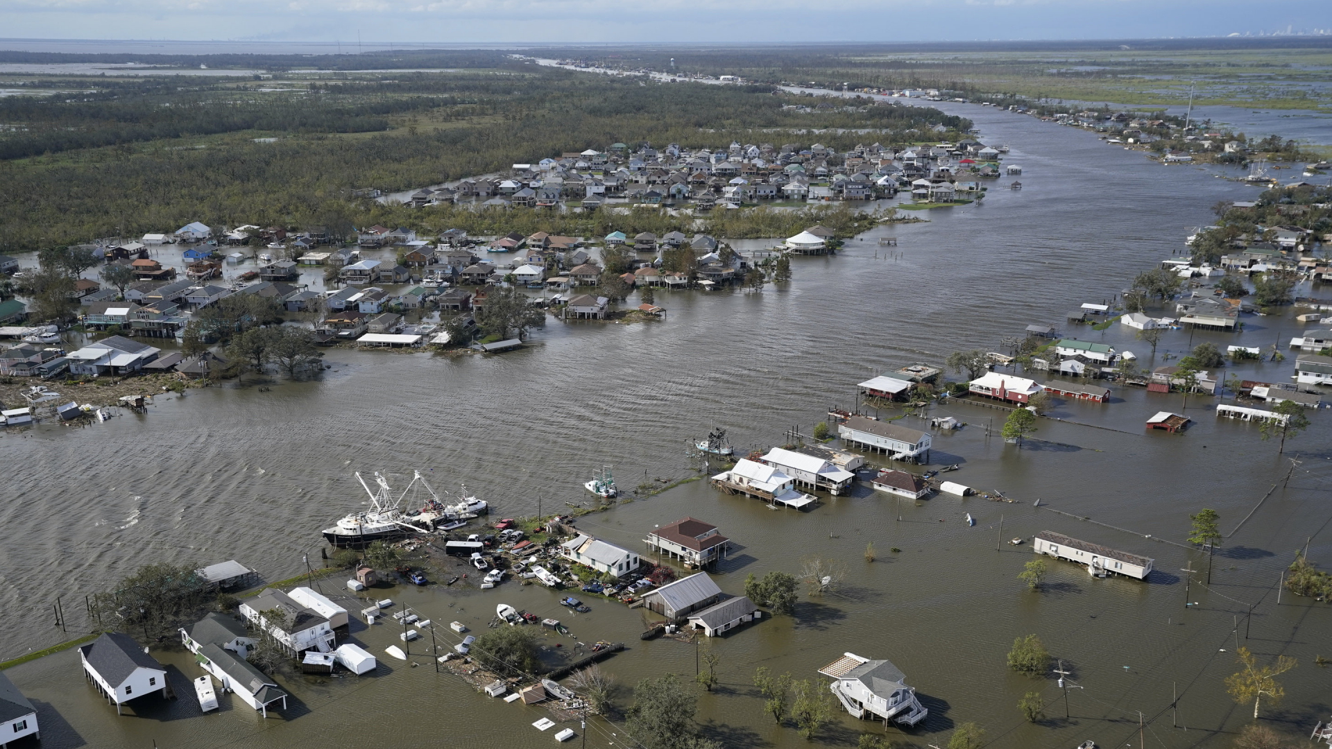 Überflutete Siedlung in Lafitte (Louisiana, USA) | AP