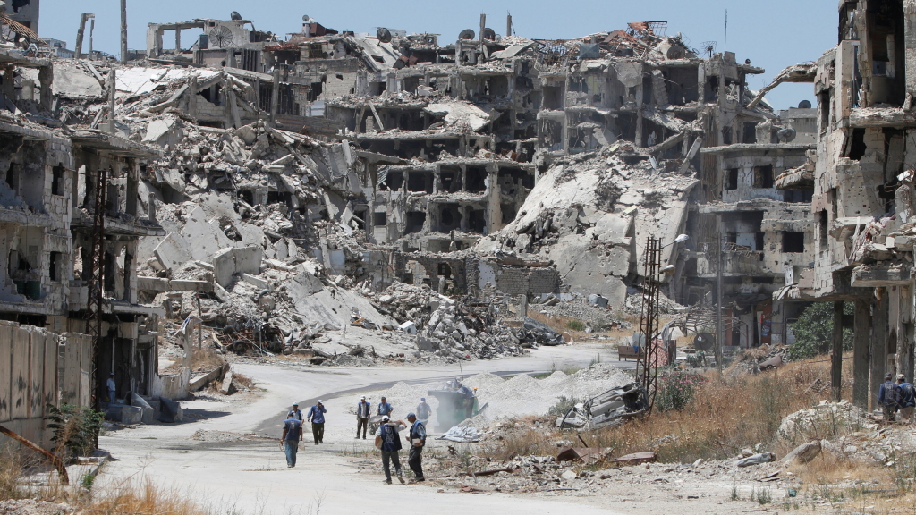 Zerstörte Gebäude im syrischen Homs