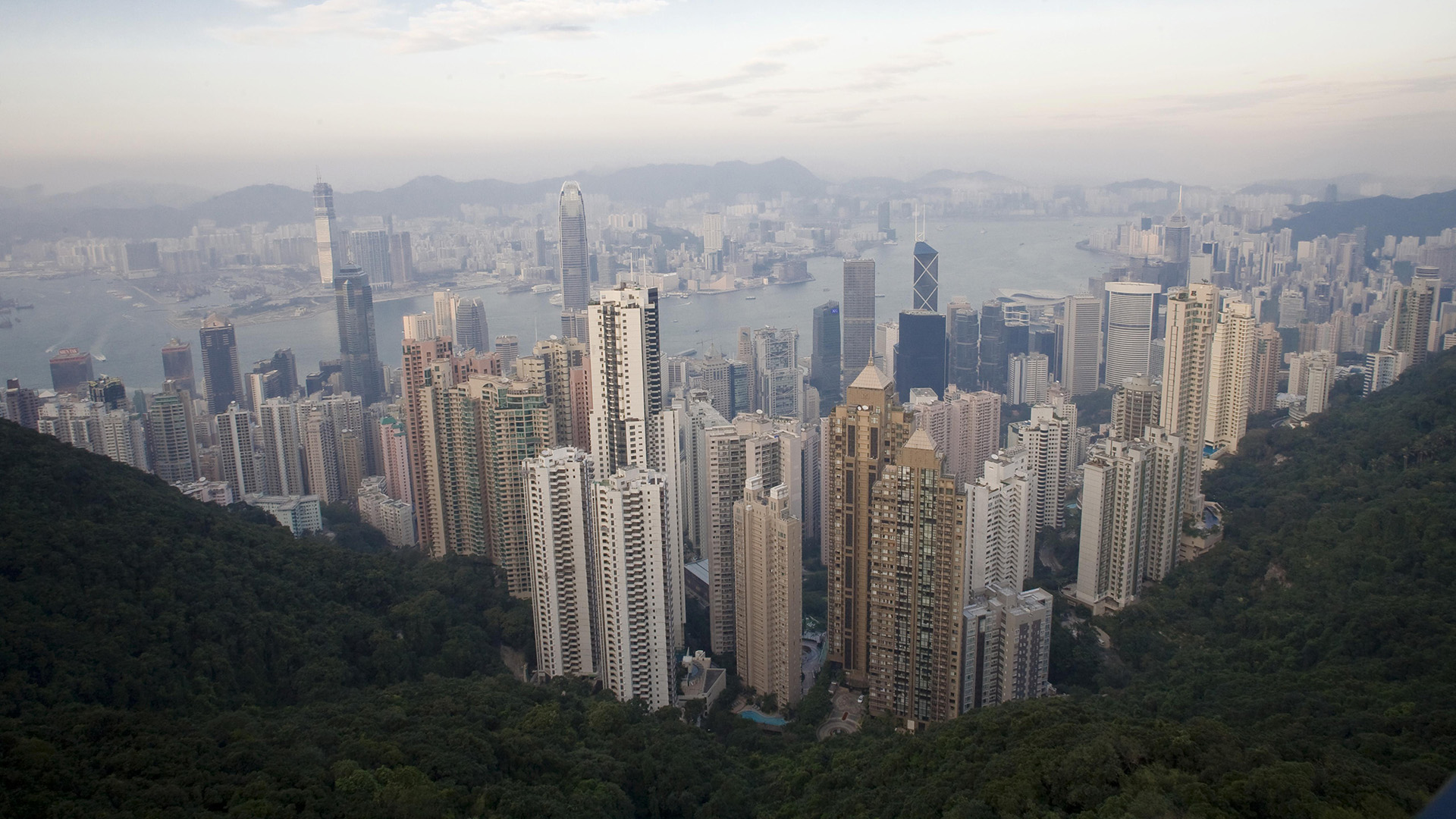 Blick vom Victoria Peak auf Hongkong | picture alliance / imageBROKER