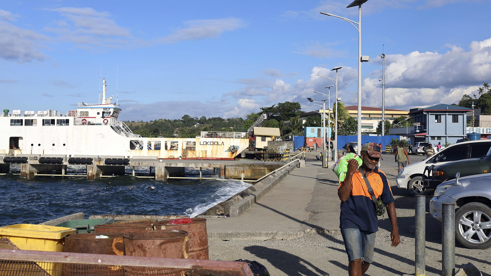 Der Hafen von Honiara | picture alliance / Kyodo
