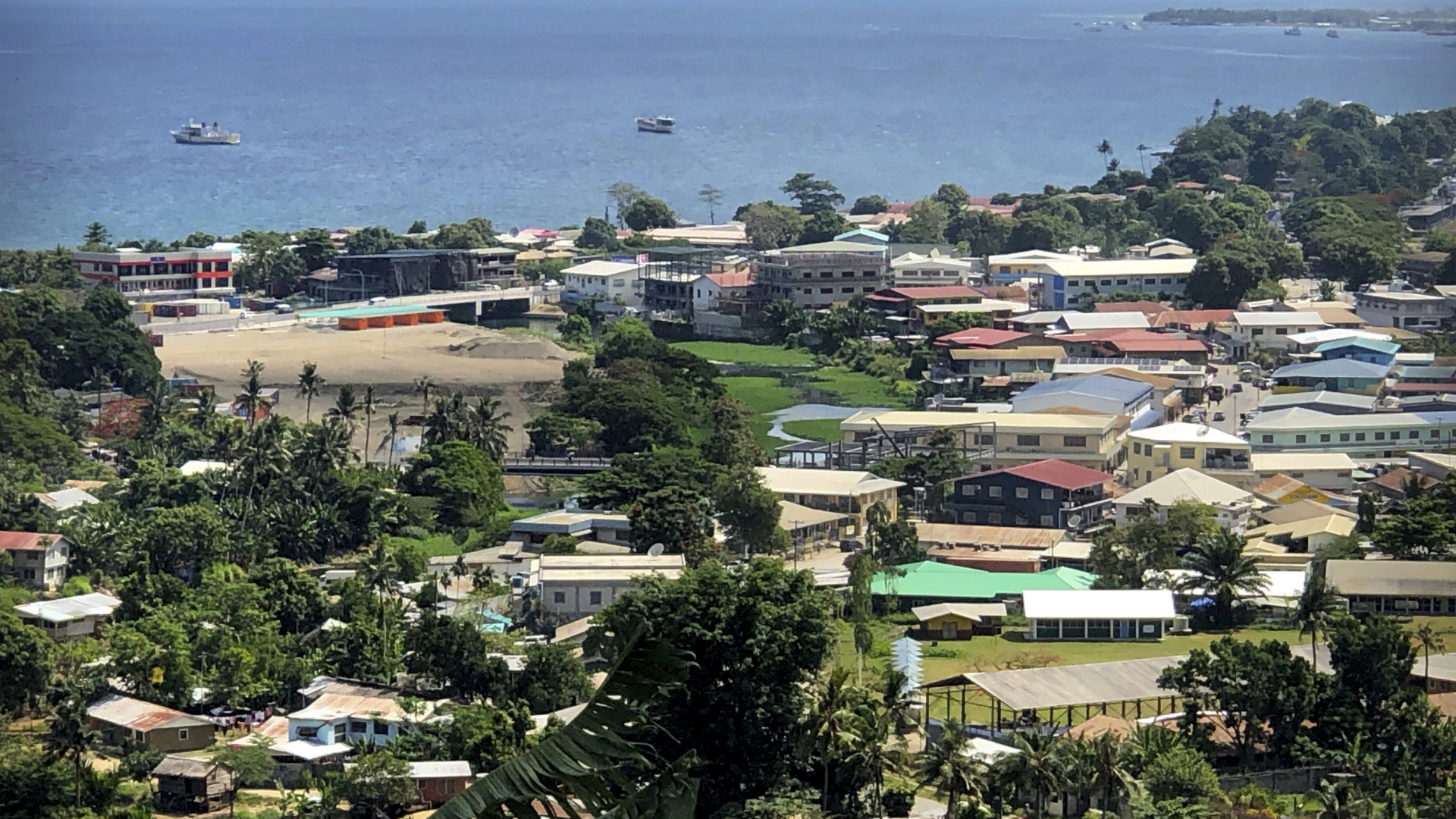 Blick auf die Honiara, Hauptstadt der Salomonen. | AP