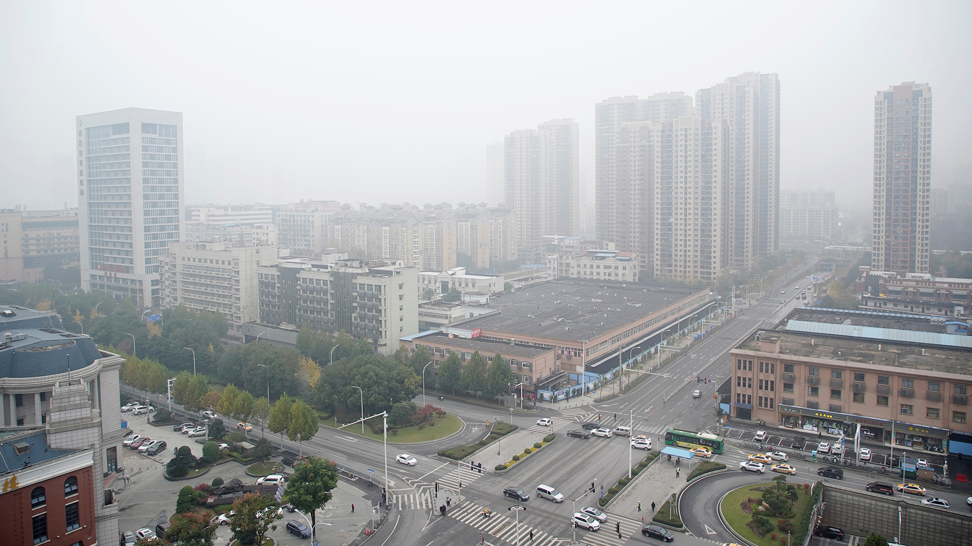 Luftaufnahme des Großmarktes in Wuhan.    | REUTERS
