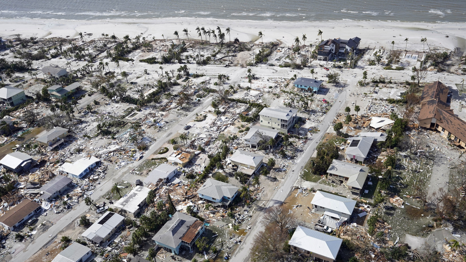 Zerstörung nach Hurrikan Ian in Fort Myers Beach, Florida am 29. September 2022.