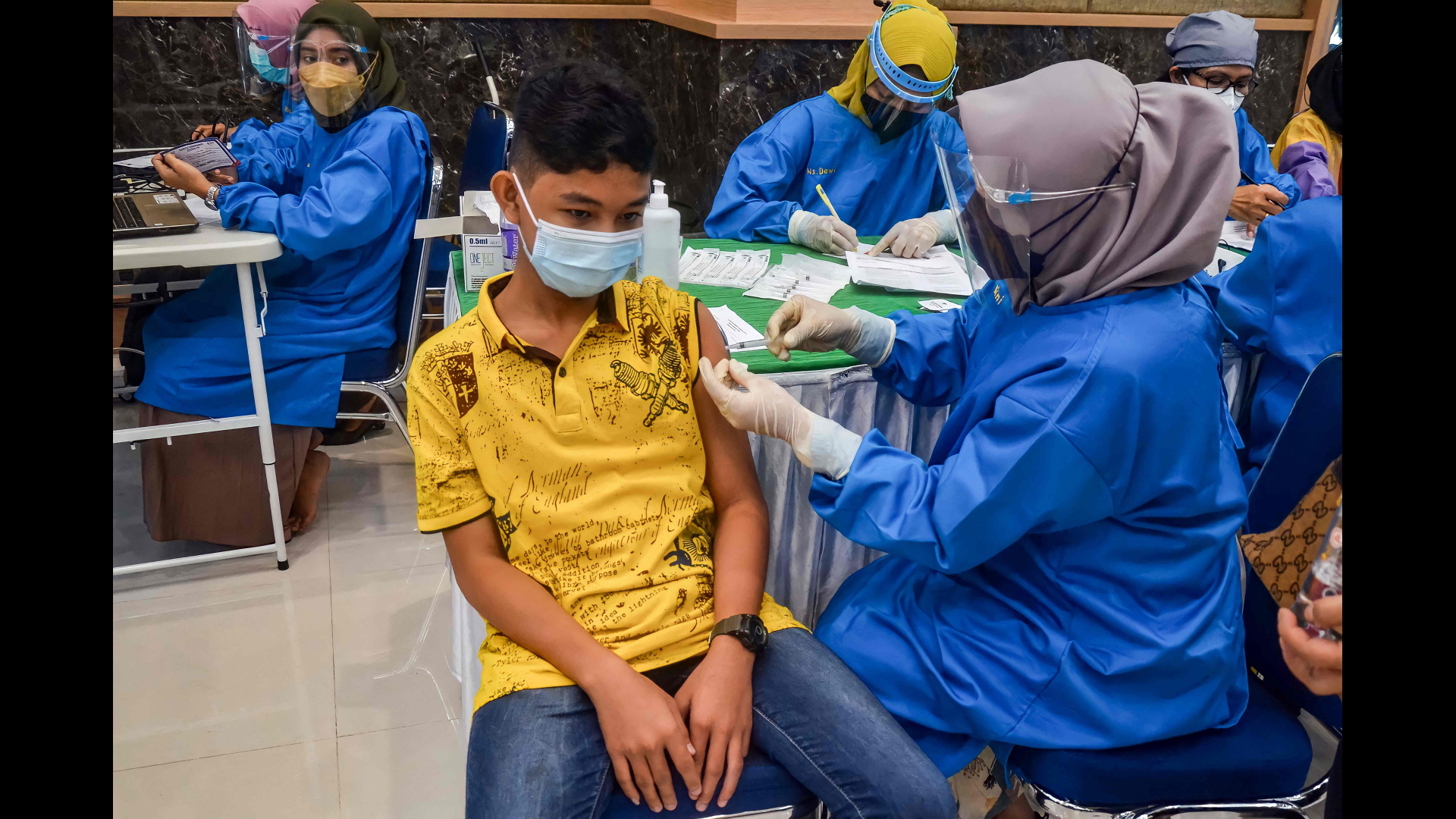 Kinder werden in Indonesien geimpft | AFP