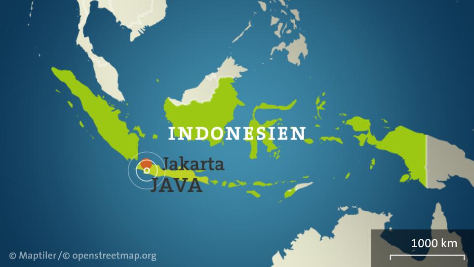 Karte: Erdbeben in Indonesien nahe Cianjur