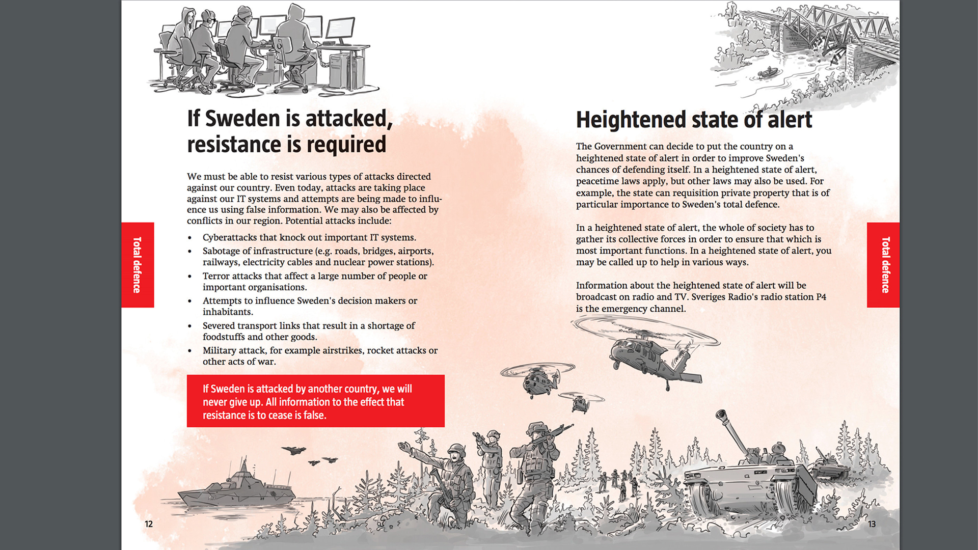 Seite 10 und 11 der Infobroschüre "Falls Krisen oder Krieg kommt". | REUTERS