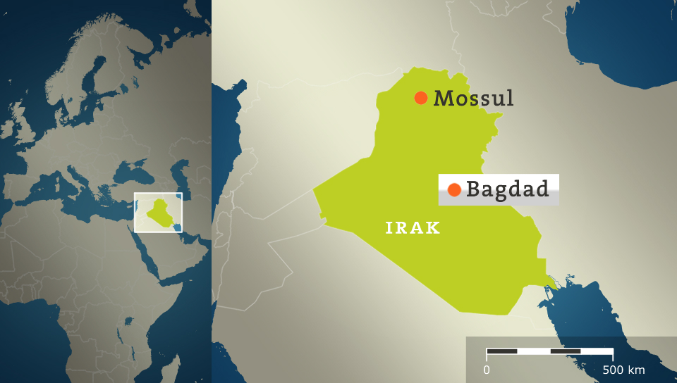 Karte Irak Bagdad Mossul
