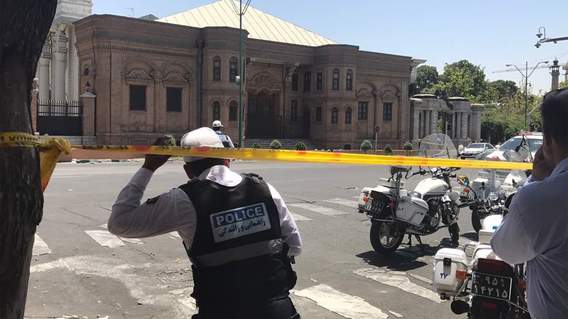 Polizeiabsperrung in Teheran