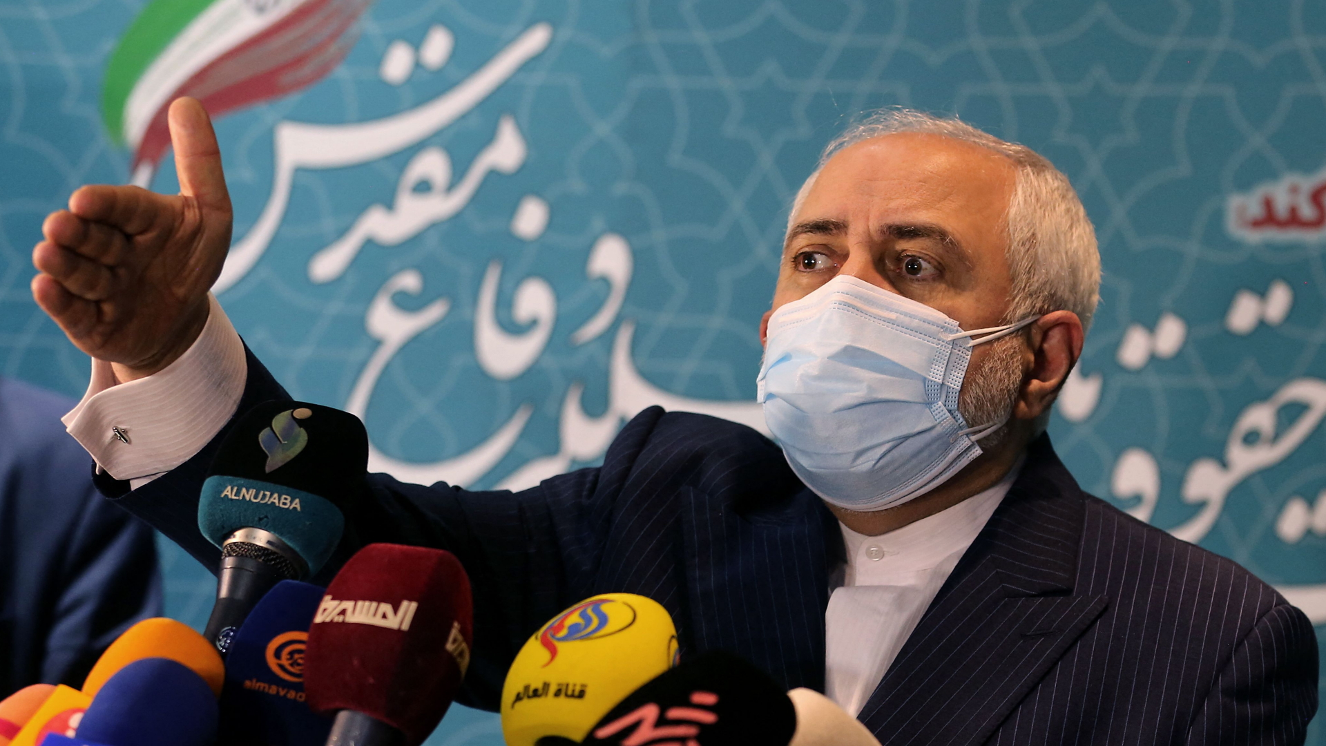 Irans Außenminister Zarif bei einer Pressekonferenz (Archivbild) | AFP