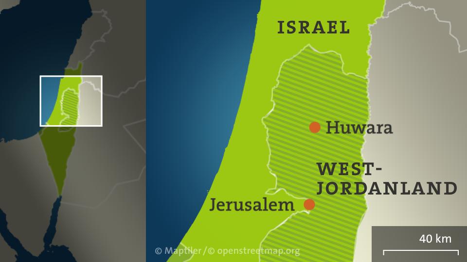 Karte: Israel, Westjordanland mit Huwara | ARD-aktuell
