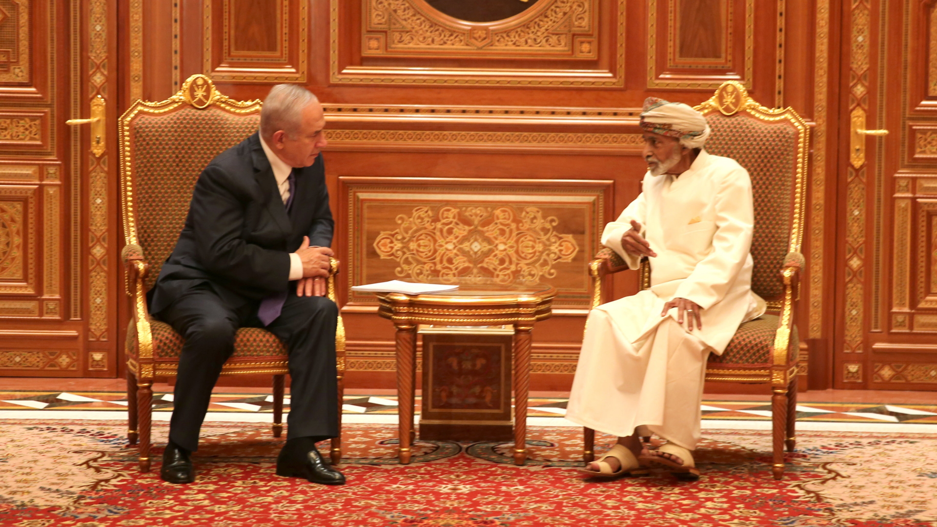 Netanyahu beim Sultan von Oman | dpa