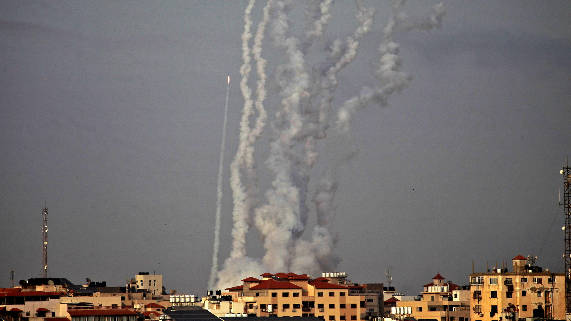 Vom Gazastreifen aus wurden Raketen in Richtung Israel abgefeuert. | AFP