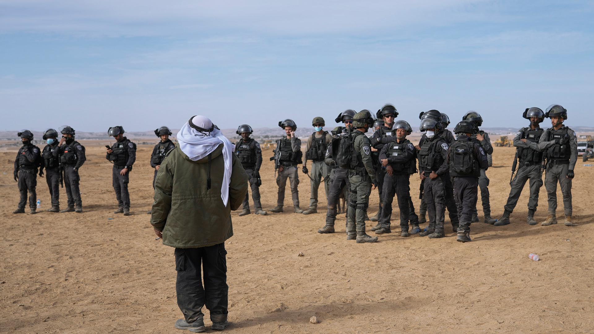 Israelische Sicherheitskräfte stehen Wache. | AP