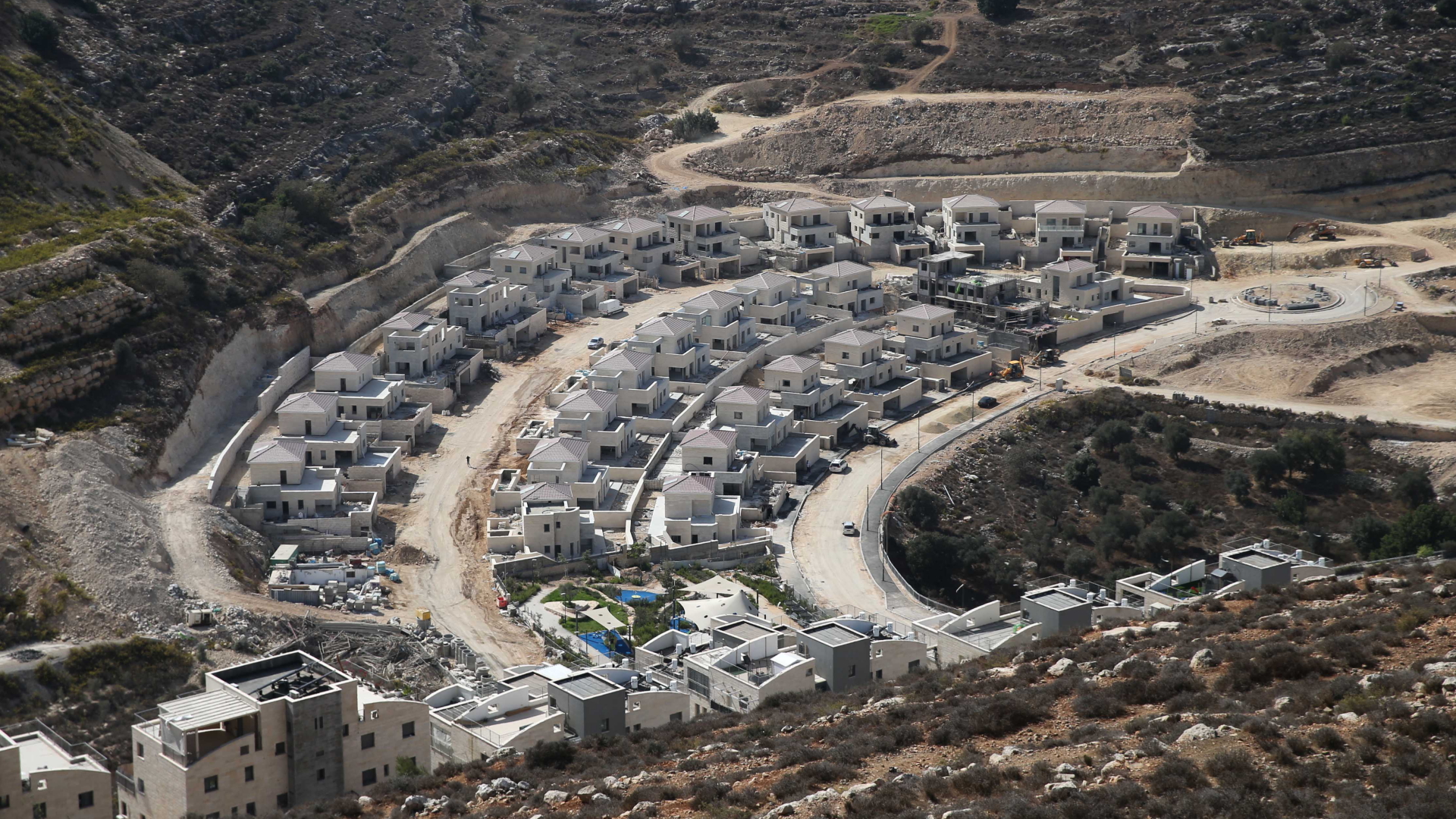 Blick auf die israelische Siedlung Giv·at Seev in der Nähe von Jerusalem (Archivbild). | dpa