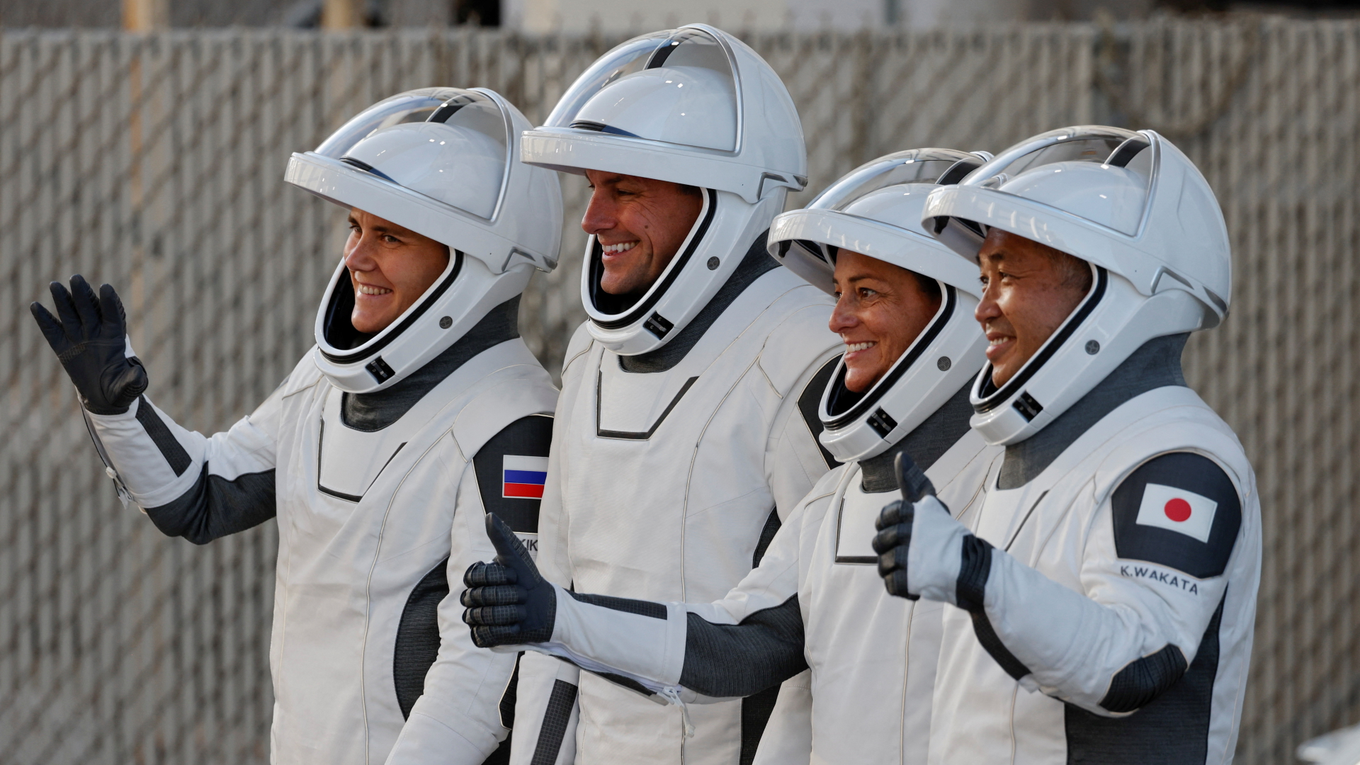 Die vierköpfige Besatzung, die am 5. Oktober 2022 zur Raumstation ISS gestartet ist. | REUTERS