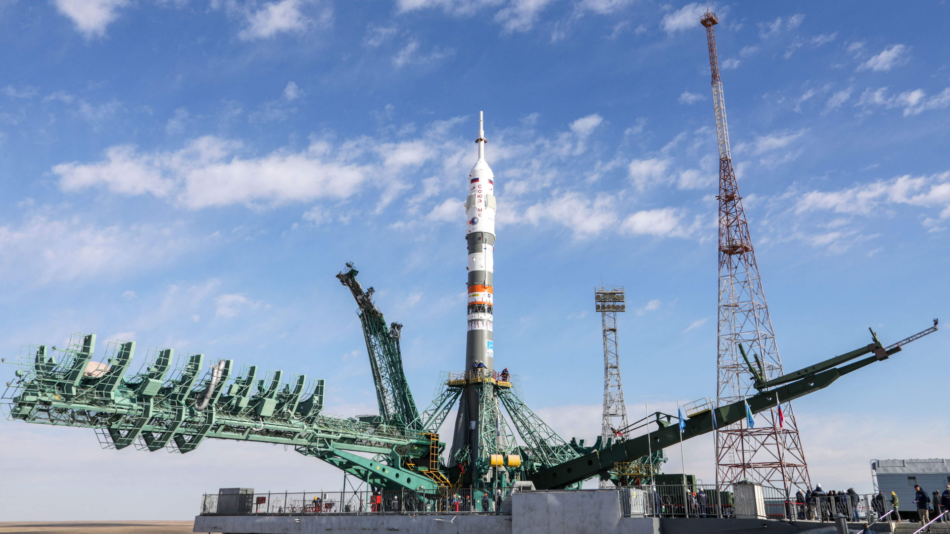 Die Rakete, die ein russisches Filmteam zu Dreharbeiten auf die ISS befördern soll (Foto vom 1.10.2021). | AFP