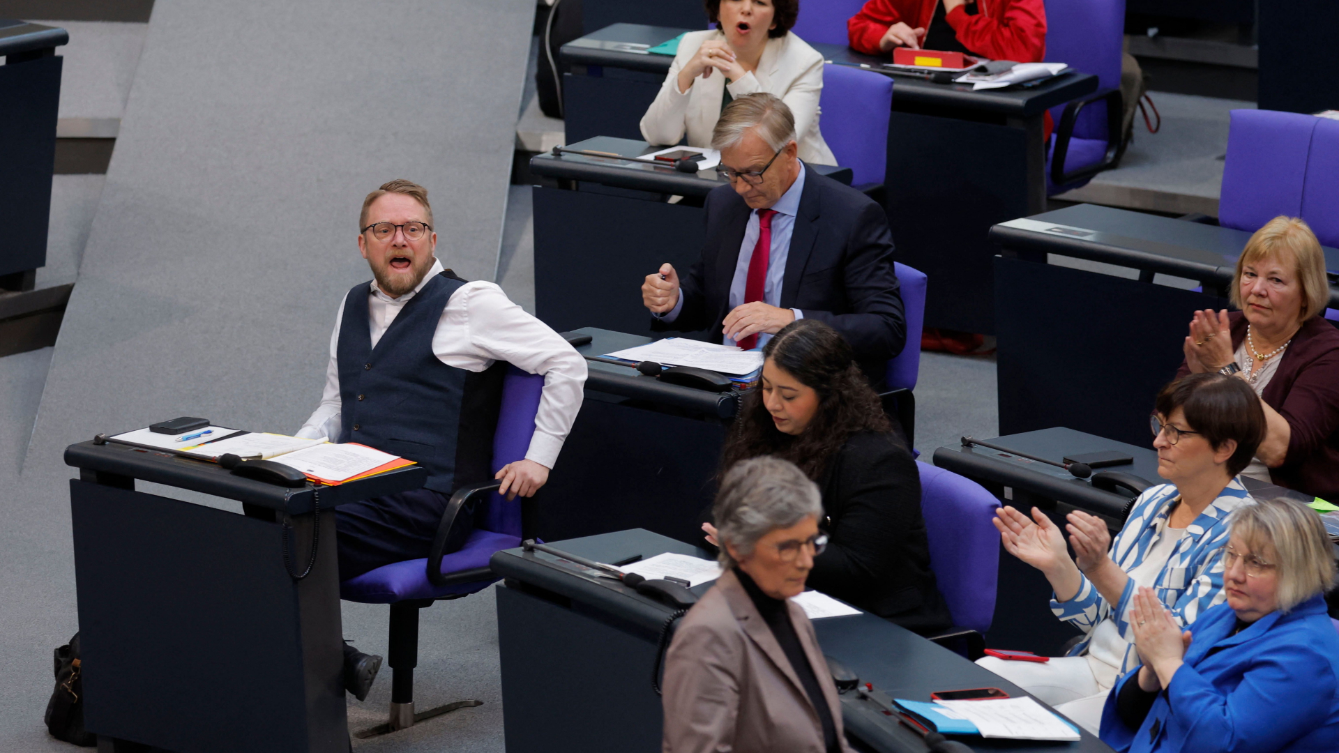 Der Geschäftsführer der Linken-Bundestagsfraktion, Jan Korte, im Bundestag | AFP