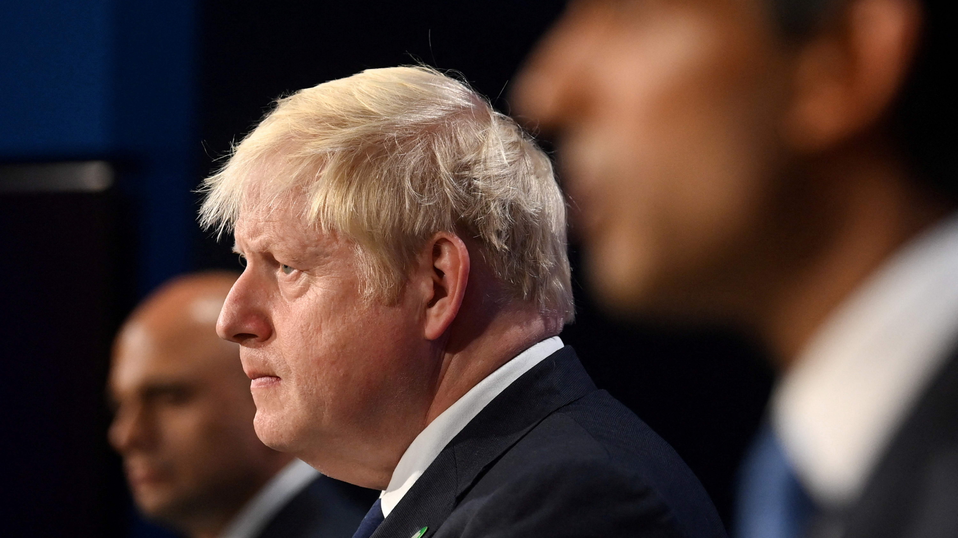 Rishi Sunak, Boris Johnson und Sajid Javid | AFP