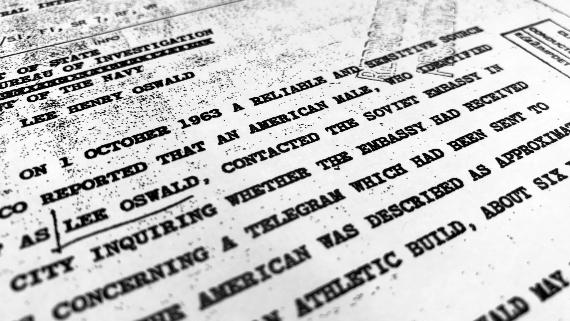 Ein CIA-Dokument zur Ermordung des Ex-US-Präsidenten John F. Kennedy. | AP