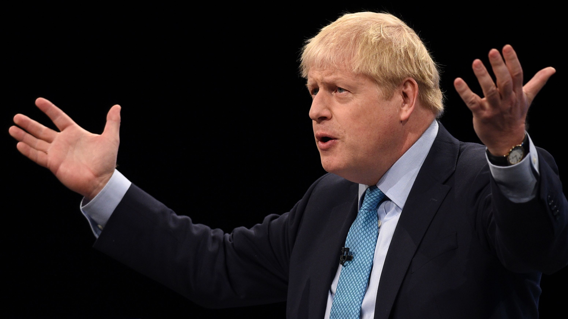Der britische Premierminister Boris Johnson auf dem Tory-Parteitag | AFP