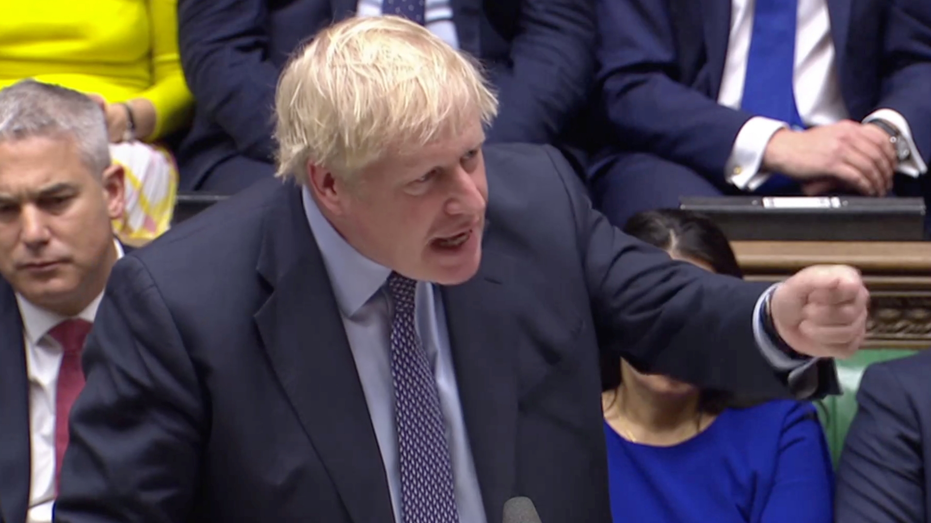 Premier Boris Johnson spricht im britischen Parlament