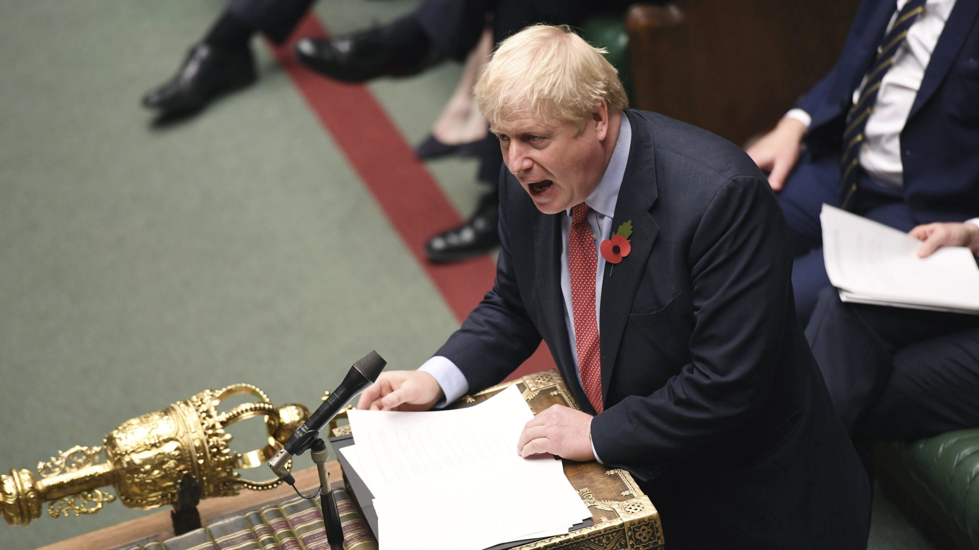 Boris Johnson im Unterhaus | AP