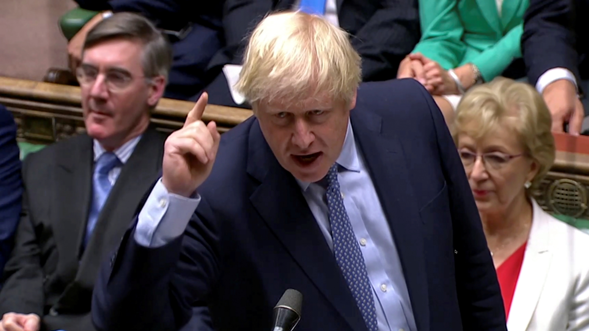 Großbritanniens Premier Johnson im Parlament.