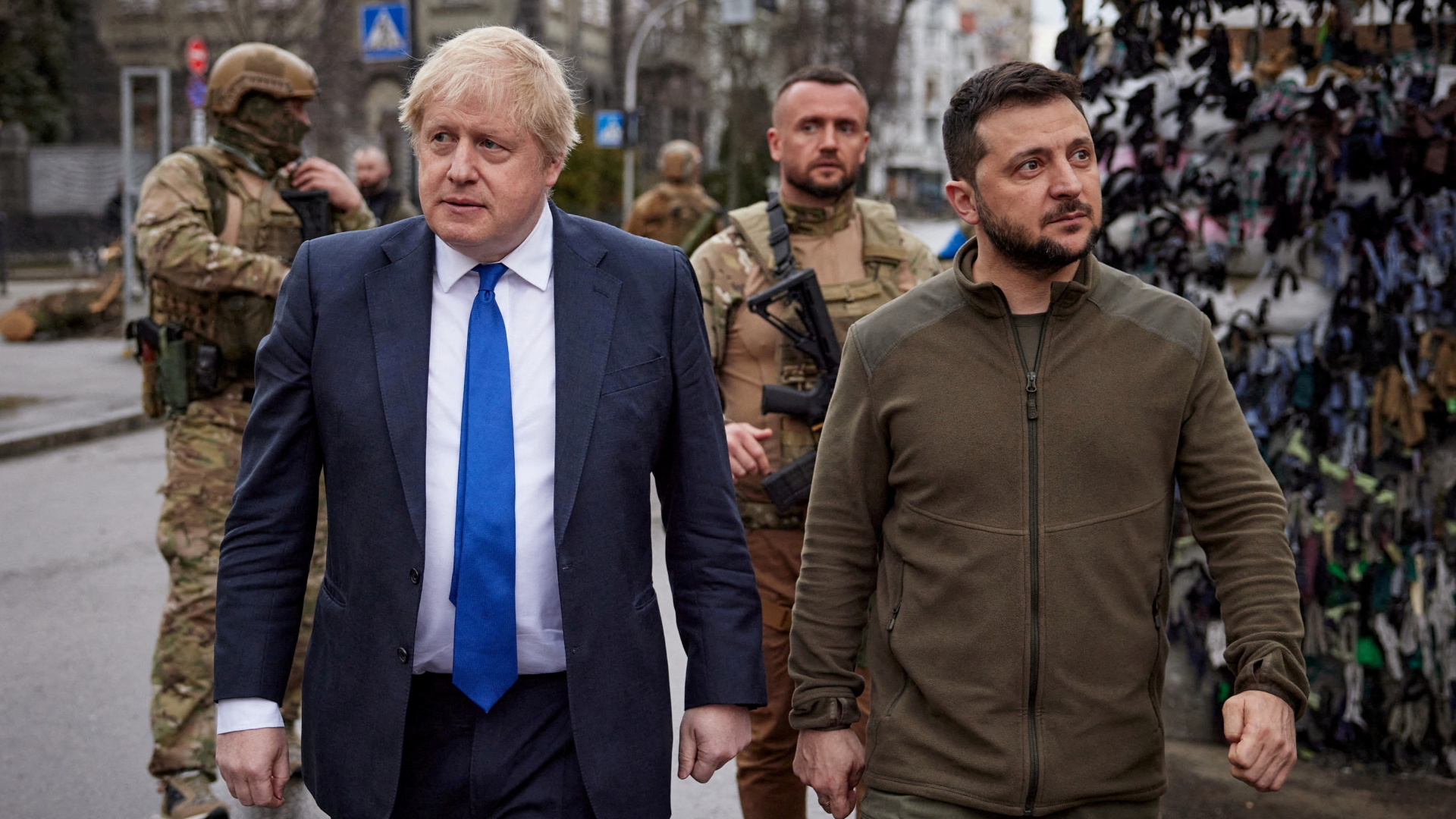 Boris Johnson und Wolodymyr Selenskyj in Kiew | REUTERS