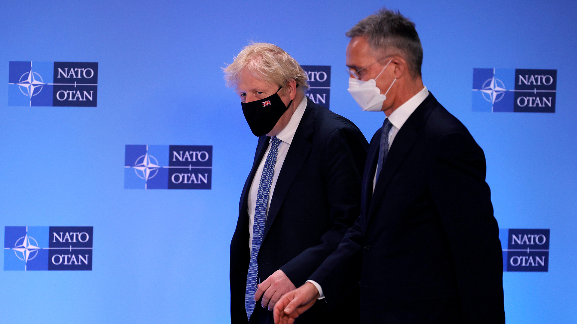 Boris Johnson und Jens Stoltenberg
