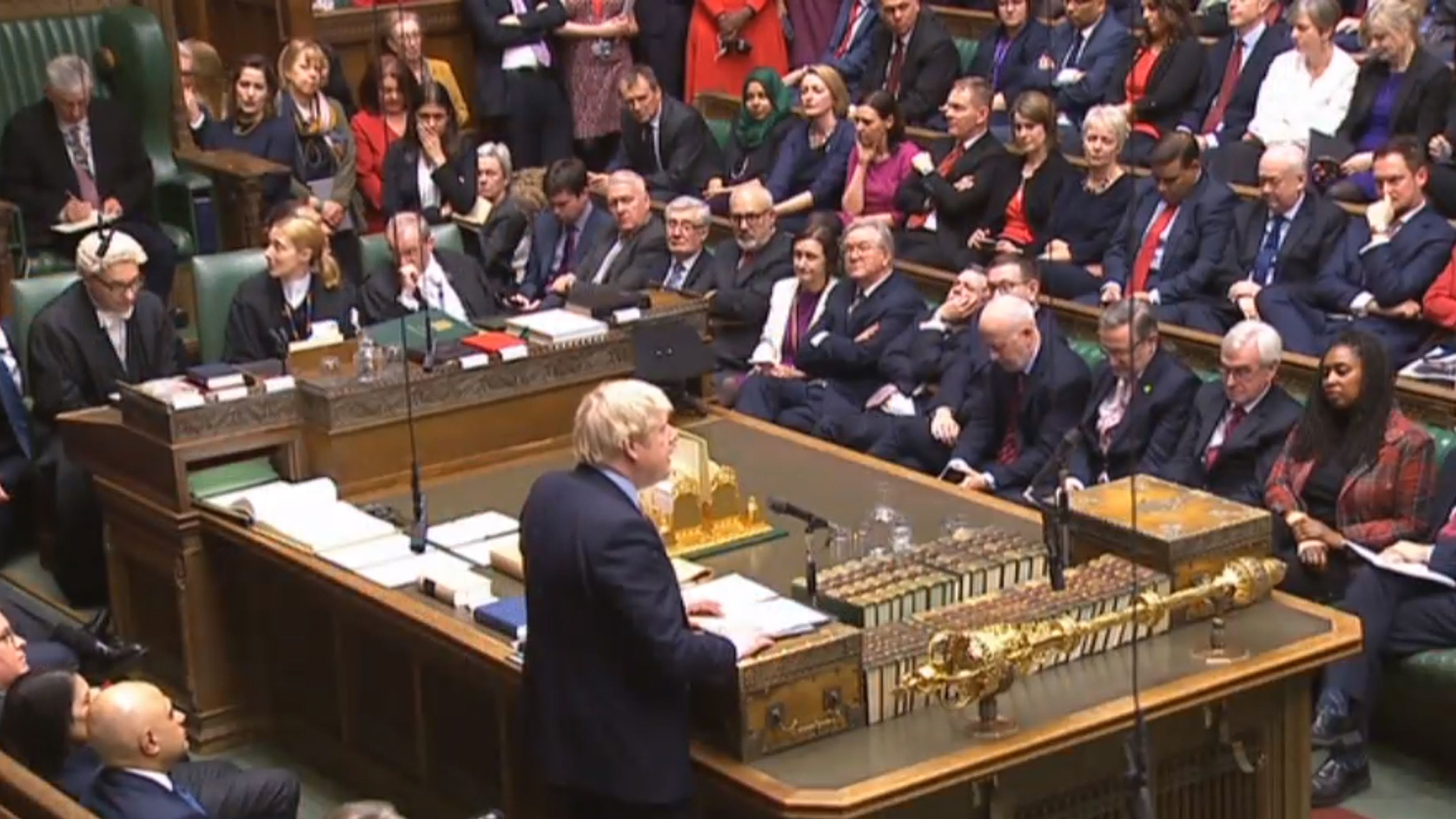 Boris Johnson spricht im Unterhaus | AFP