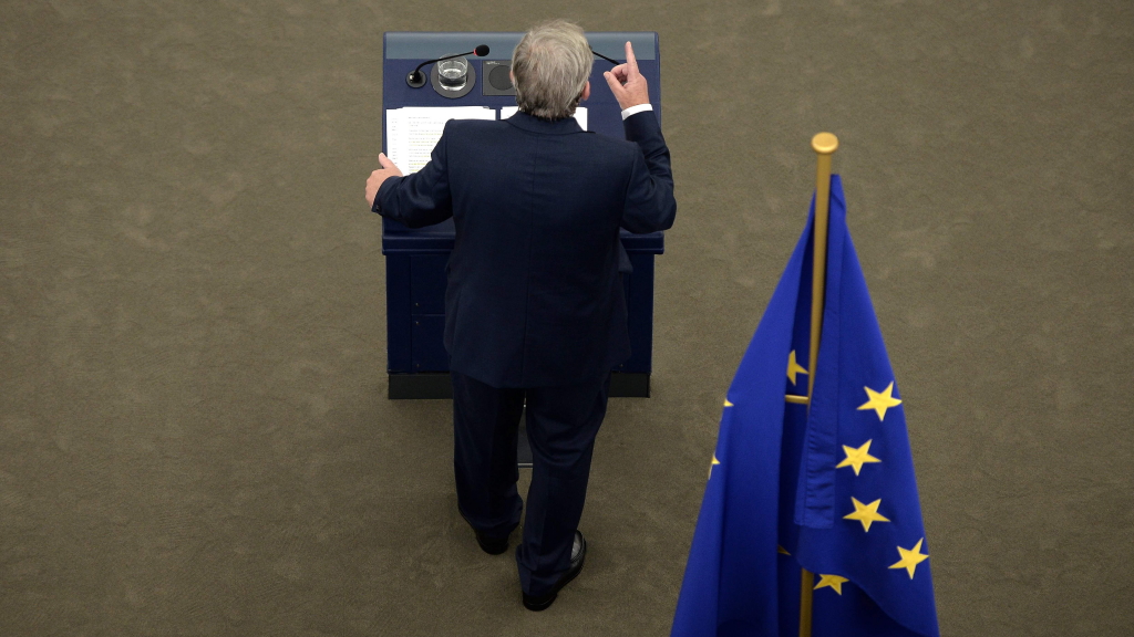 EU-Kommissionspräsident Juncker spricht im Europaparlament | AFP