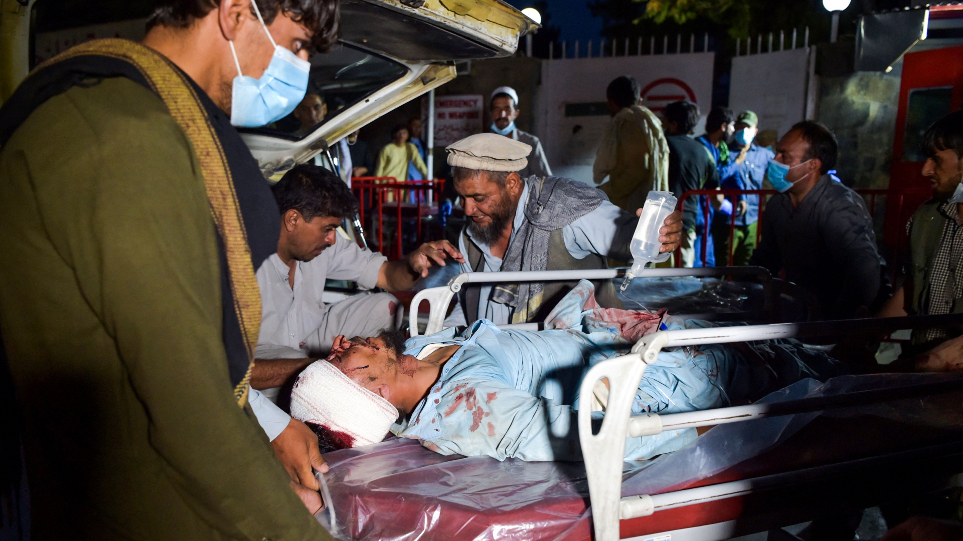 Verletzte am Flughafen von Kabul