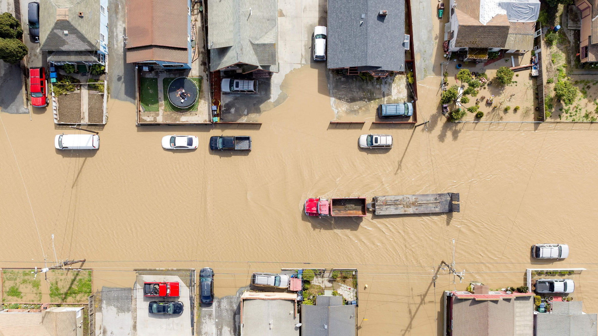 Überflutete Straßen bei Pajaro in Watsonville | AFP