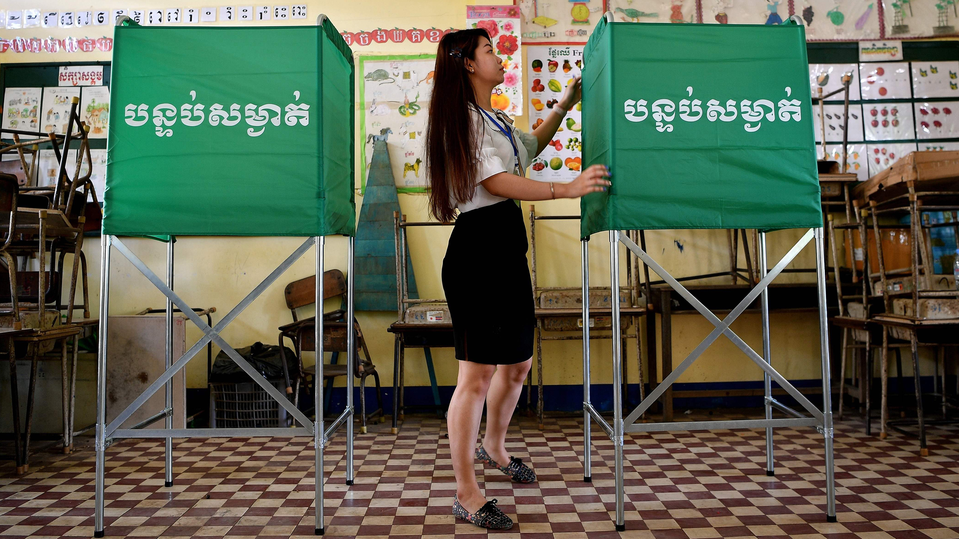 Wahllokal in Kambodscha | AFP