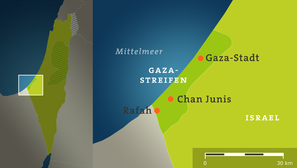 Karte: Gazastreifen