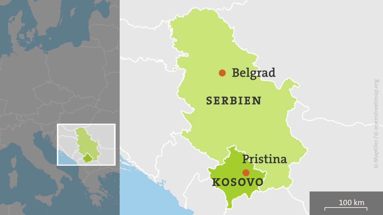 Karte Kosovo und Serbien | ARD-Aktuell