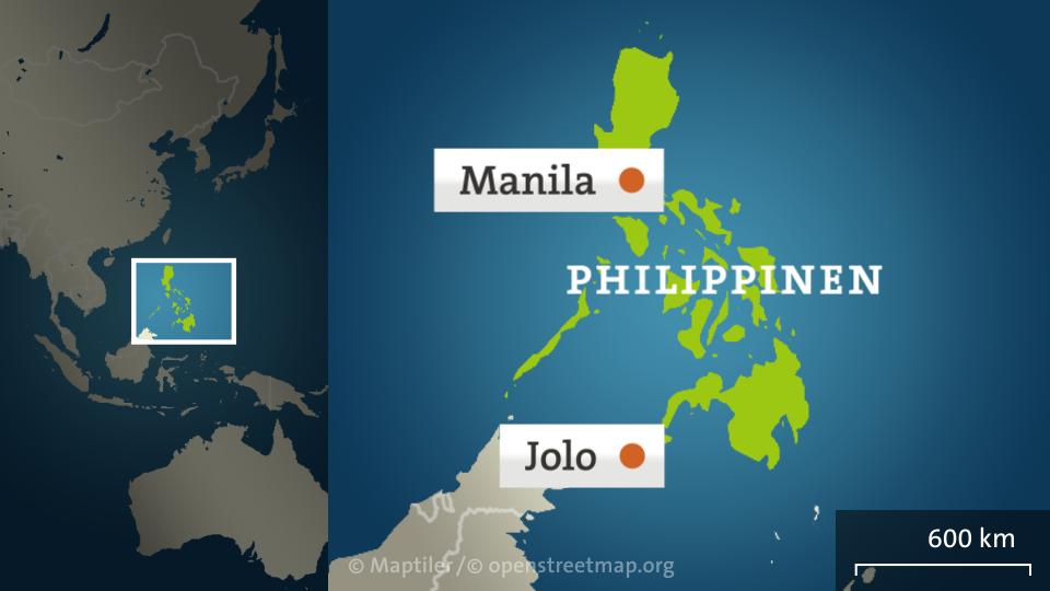 Die Karte Zeigt Jolo auf den Philippinen