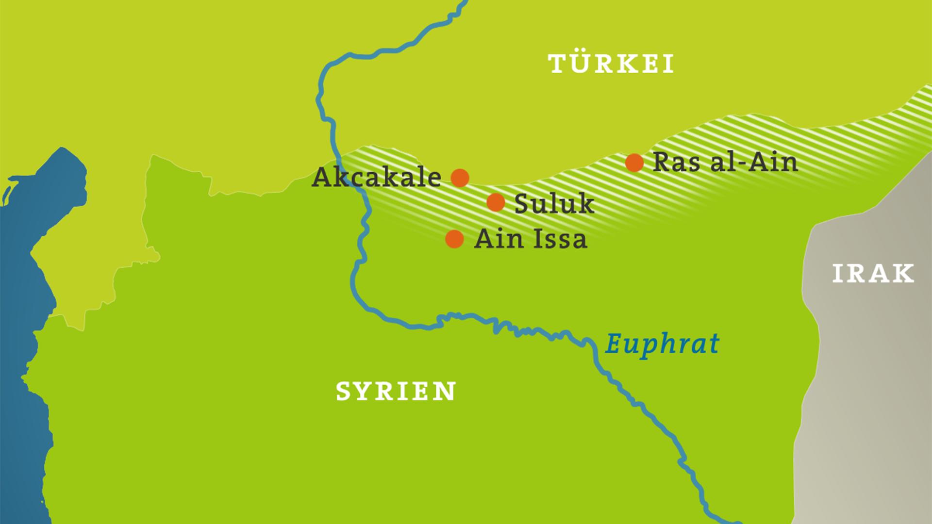 Karte: Türkei Syrien