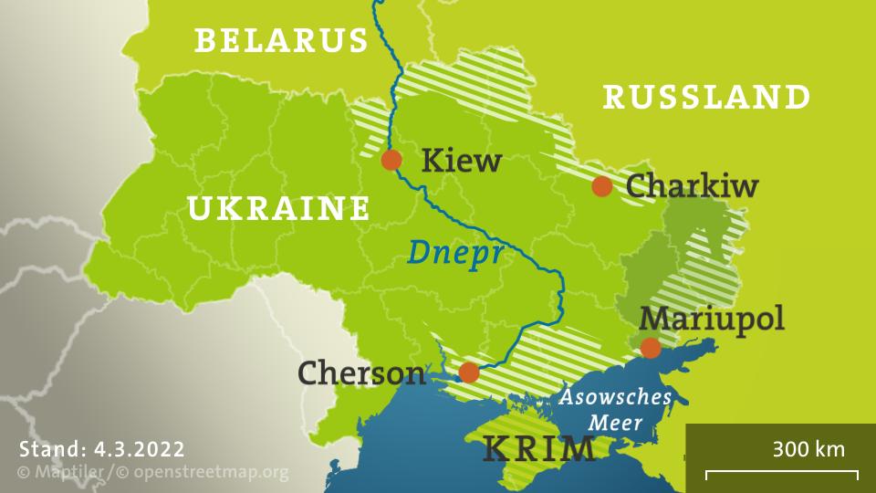 Karte der Ukraine | ISW/ 02.03.2022