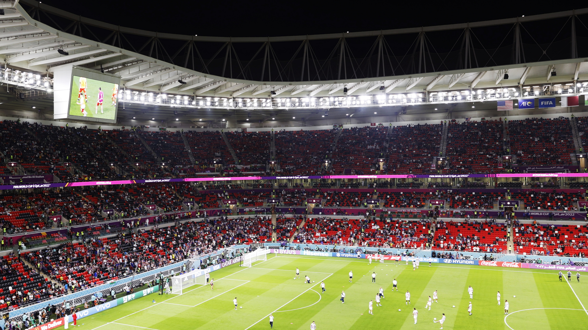 Ahmad bin Ali Stadium in Doha vor dem WM-Spiel der USA gegen Wales | EPA