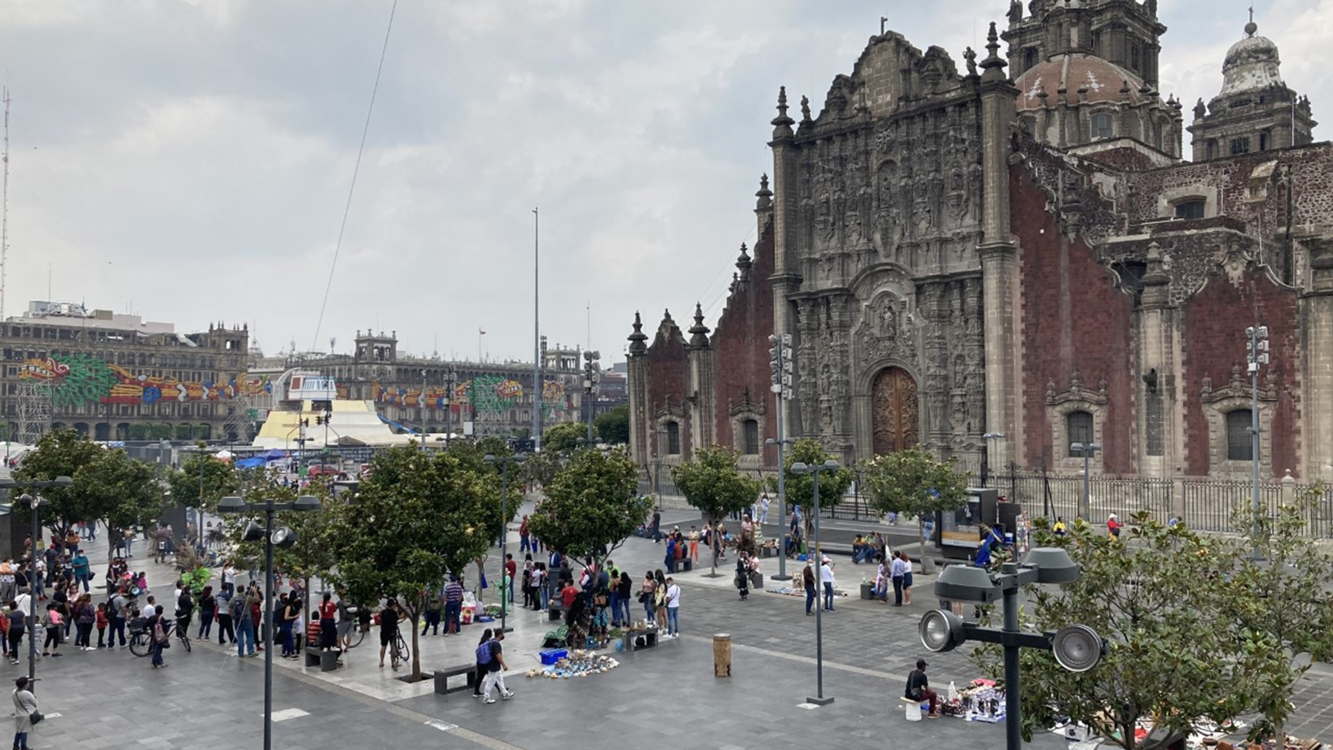 Blick auf die Kathedrale in Tenochtitlan. | Anna Hanke