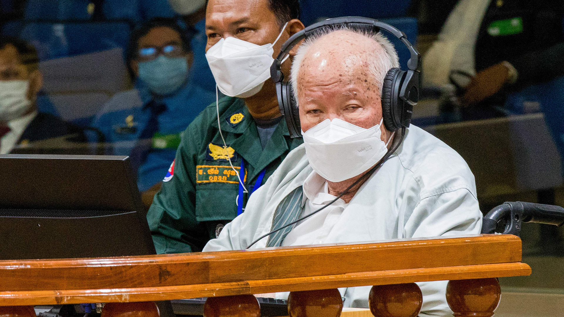 Khieu Samphan im Gerichtssaal der Außerordentlichen Kammer der Gerichte Kambodschas in Phnom Penh | AFP