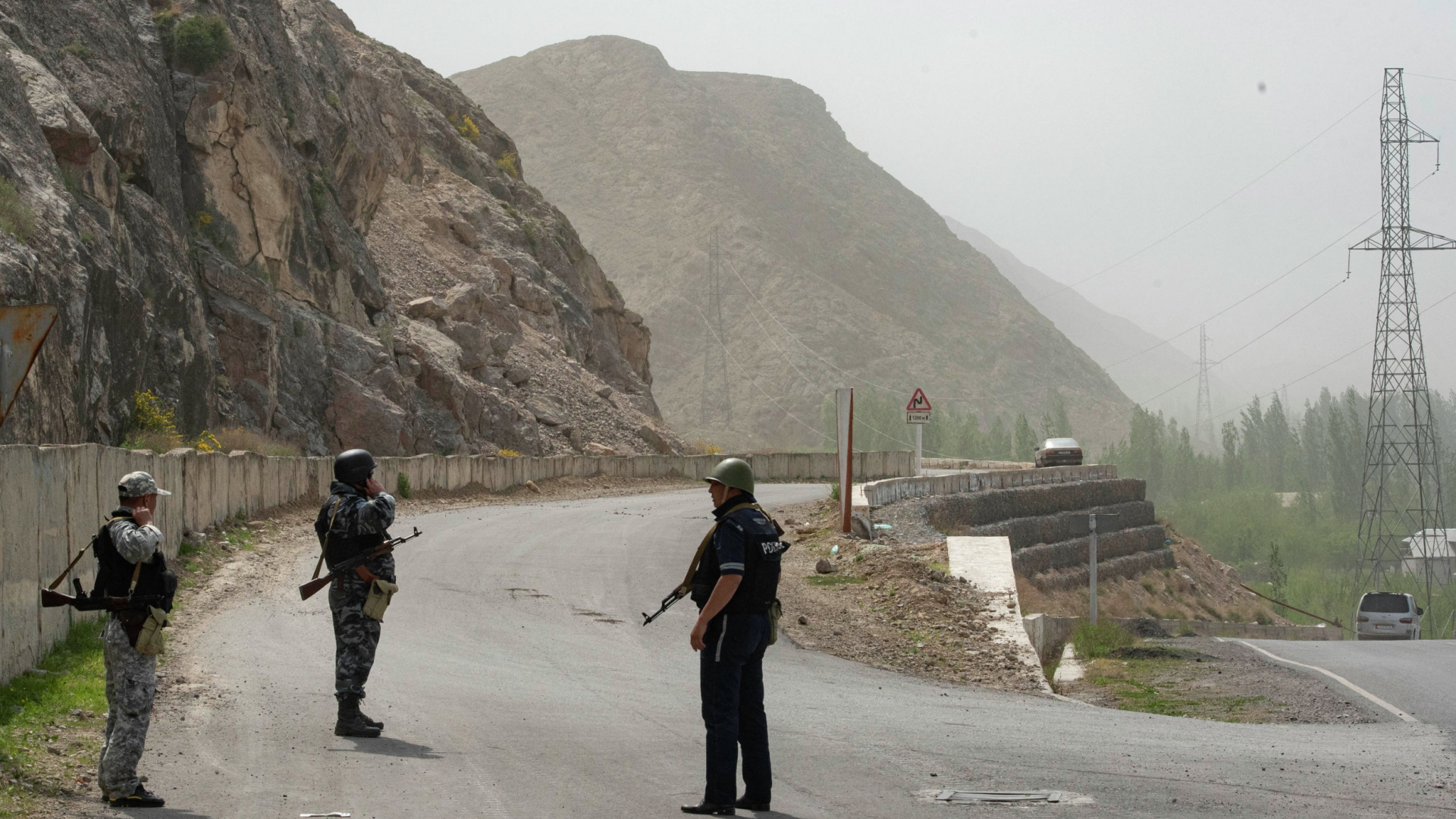 Kirgisische Sicherheitskräfte an der Grenze zu Tadschikistan | dpa