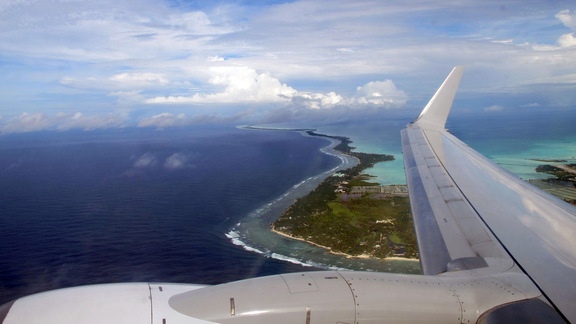 Blick auf Tarawa, die Hauptinsel des Pazifikstaats Kiribati (Archivbild) | picture alliance / Christiane Oe